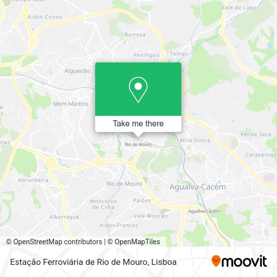 Estação Ferroviária de Rio de Mouro mapa
