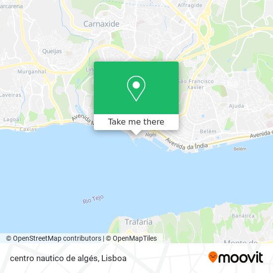 centro nautico de algés mapa