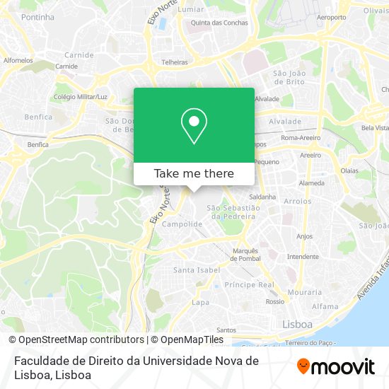 Faculdade de Direito da Universidade Nova de Lisboa map