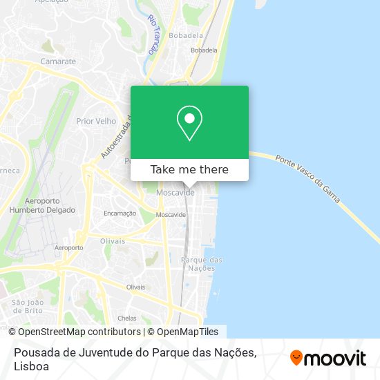 Pousada de Juventude do Parque das Nações map