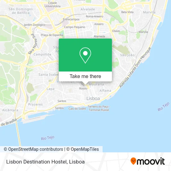 Lisbon Destination Hostel map