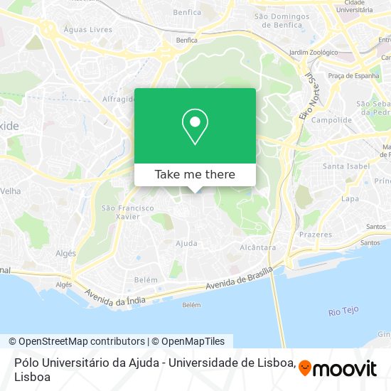 Pólo Universitário da Ajuda - Universidade de Lisboa map