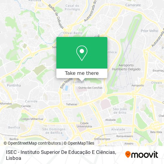 ISEC - Instituto Superior De Educação E Ciências mapa