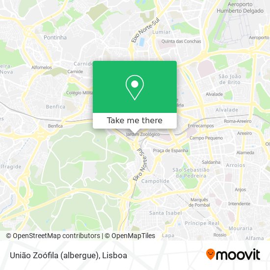 União Zoófila (albergue) map