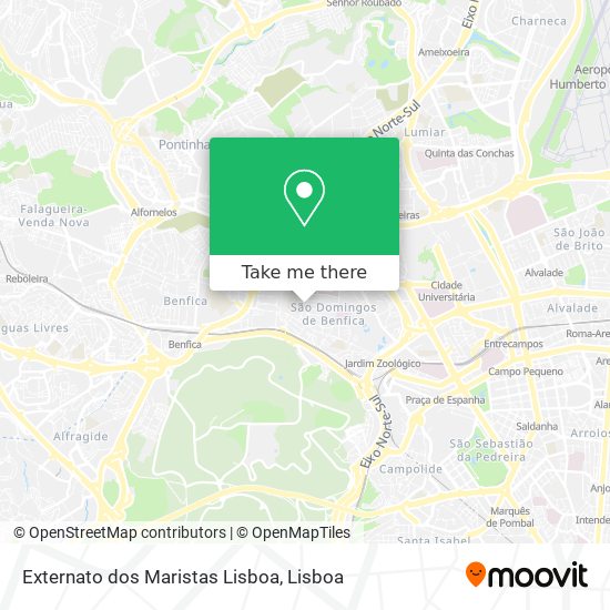 Externato dos Maristas Lisboa mapa