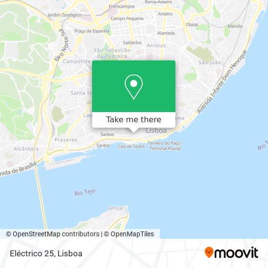 Eléctrico 25 mapa