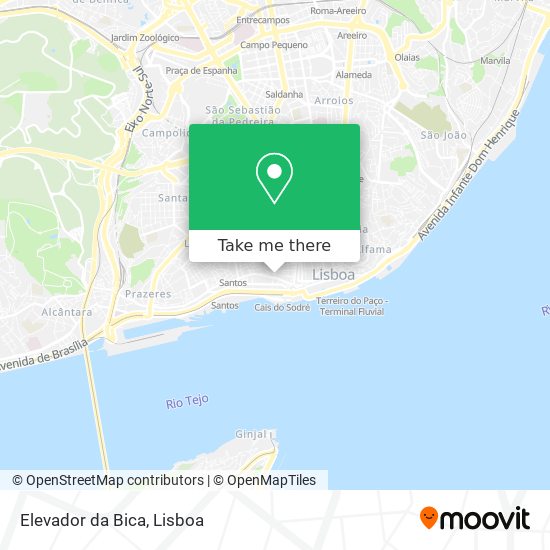 Elevador da Bica map