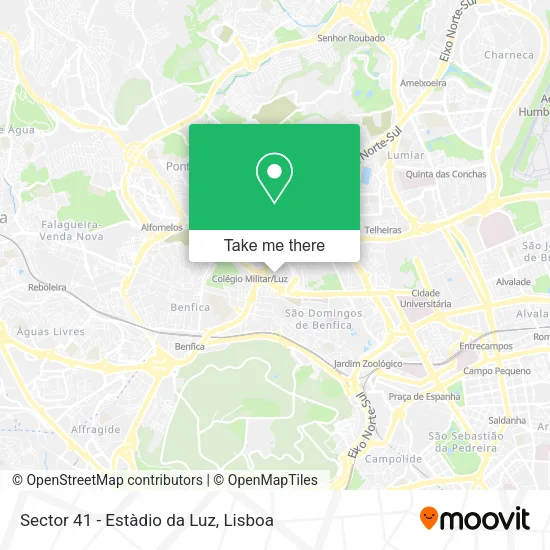 Sector 41 - Estàdio da Luz map