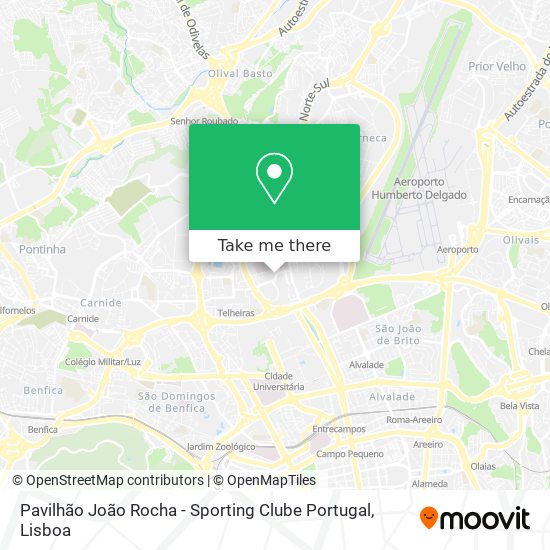 Pavilhão João Rocha - Sporting Clube Portugal map