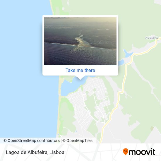 Lagoa de Albufeira mapa