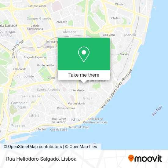 Rua Heliodoro Salgado mapa