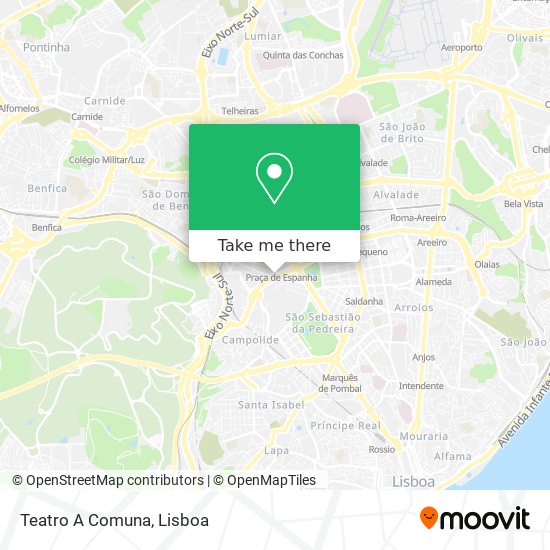 Teatro A Comuna map