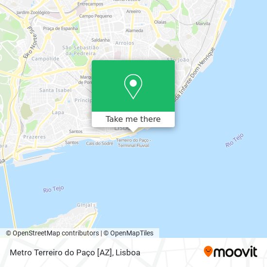 Metro Terreiro do Paço [AZ] map