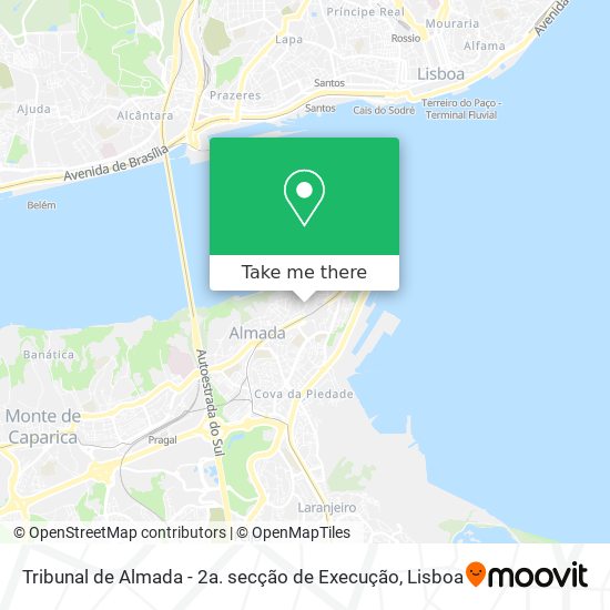 Tribunal de Almada - 2a. secção de Execução map