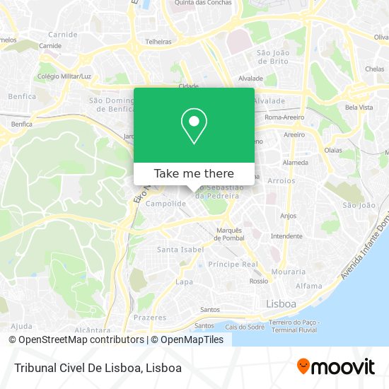 Tribunal Civel De Lisboa mapa