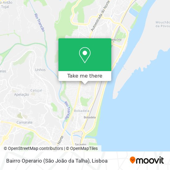 Bairro Operario (São João da Talha) map