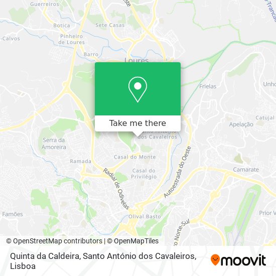 Quinta da Caldeira, Santo António dos Cavaleiros map