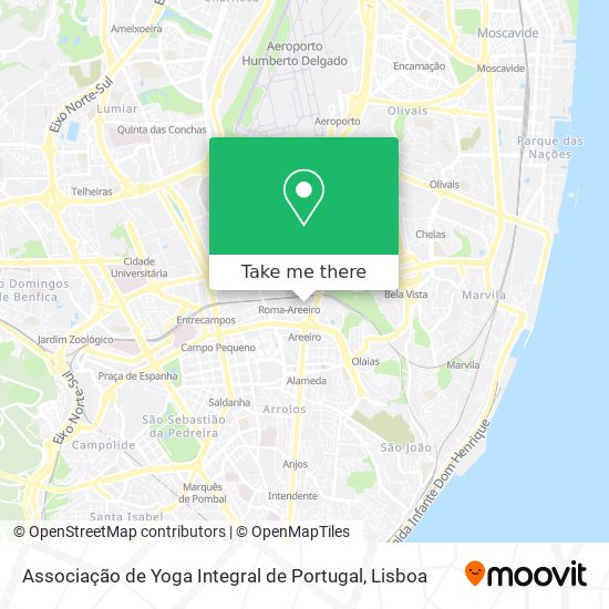Associação de Yoga Integral de Portugal mapa