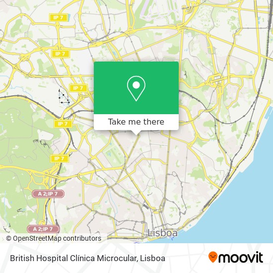 British Hospital Clínica Microcular map