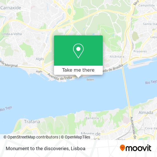 Monument to the discoveries map