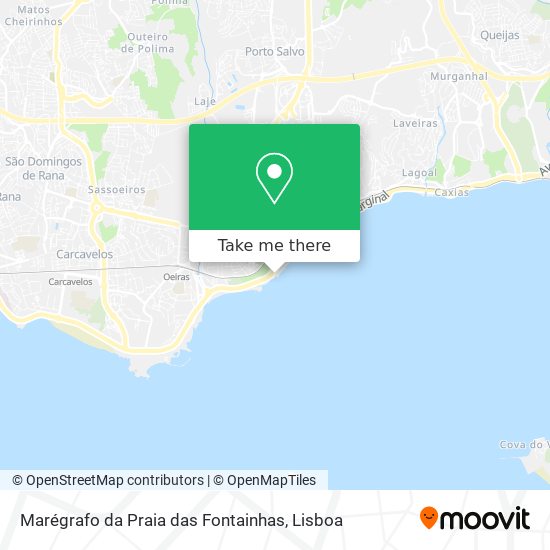 Marégrafo da Praia das Fontainhas mapa