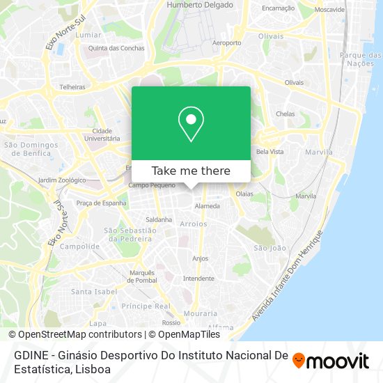 GDINE - Ginásio Desportivo Do Instituto Nacional De Estatística mapa