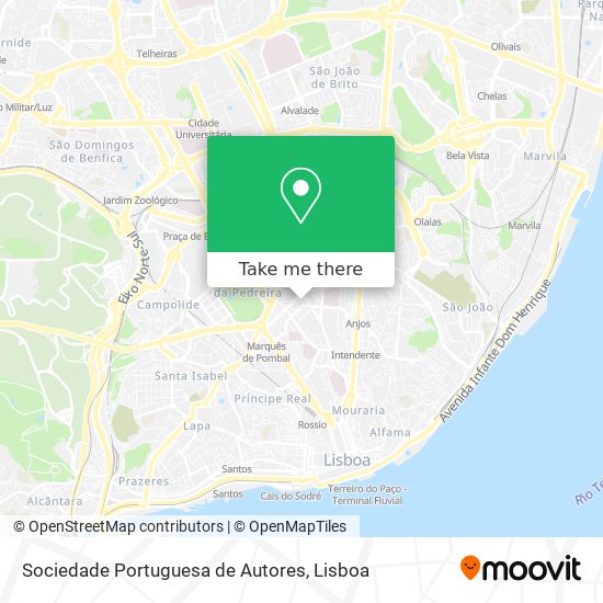 Sociedade Portuguesa de Autores map