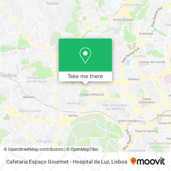 Cafetaria Espaço Gourmet - Hospital da Luz mapa