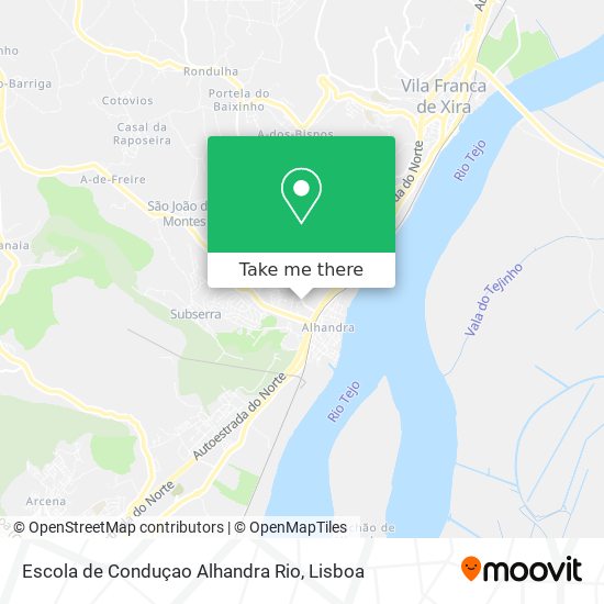 Escola de Conduçao Alhandra Rio mapa