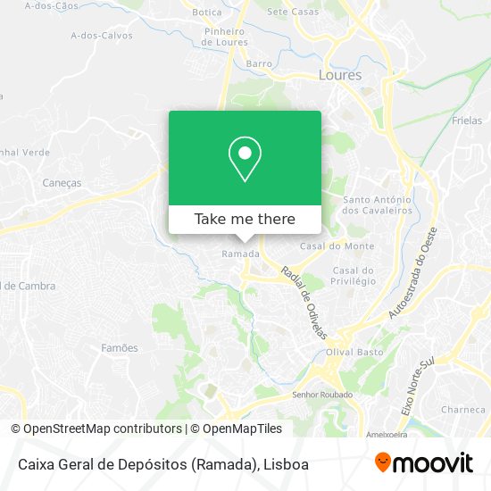 Caixa Geral de Depósitos (Ramada) mapa