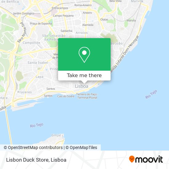 Lisbon Duck Store map