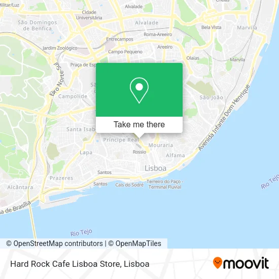 Hard Rock Cafe Lisboa Store map