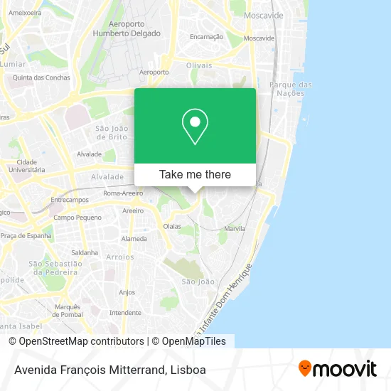 Avenida François Mitterrand mapa