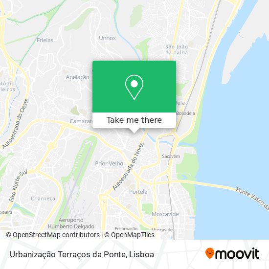 Urbanização Terraços da Ponte map