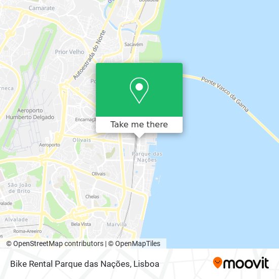 Bike Rental Parque das Nações mapa