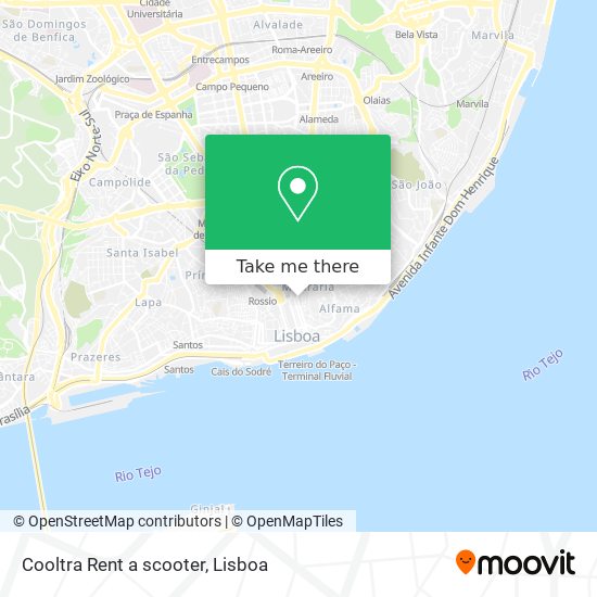 Cooltra Rent a scooter map