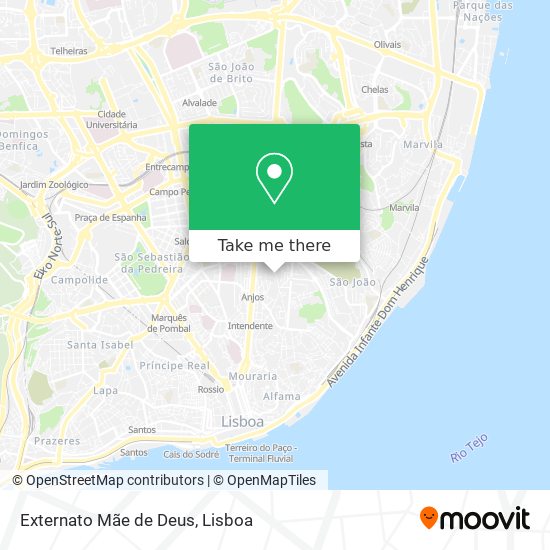 Externato Mãe de Deus map