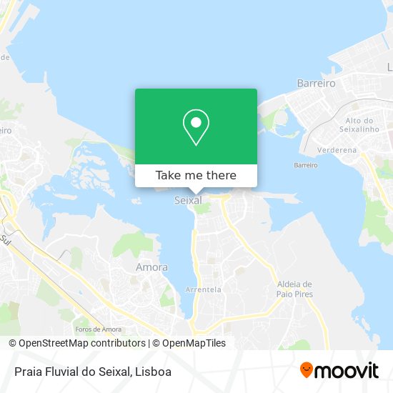 Praia Fluvial do Seixal mapa