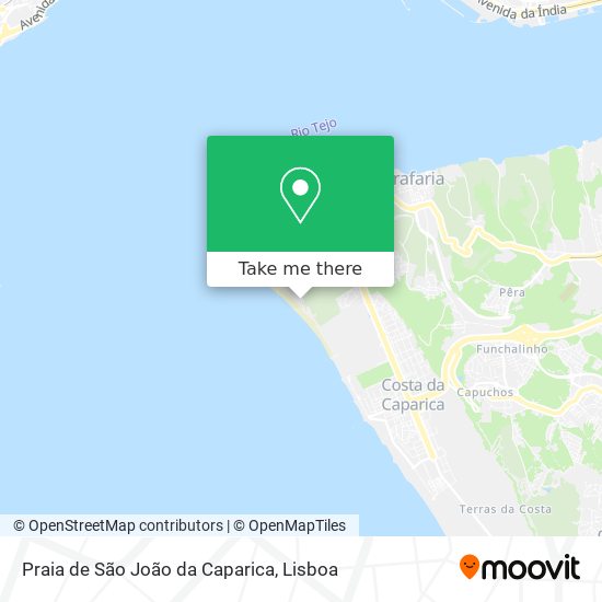 Praia de São João da Caparica map