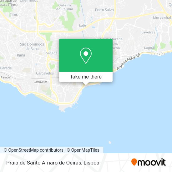 Praia de Santo Amaro de Oeiras map