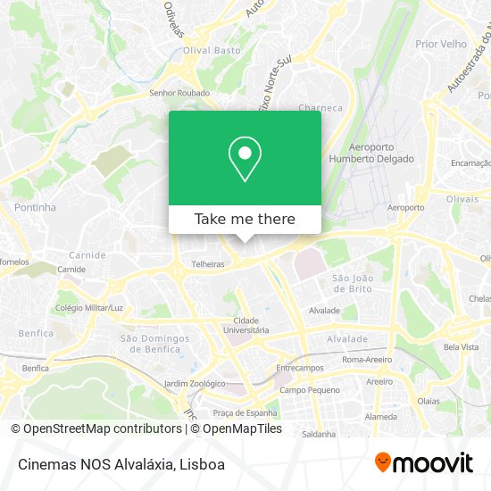 Cinemas NOS Alvaláxia map