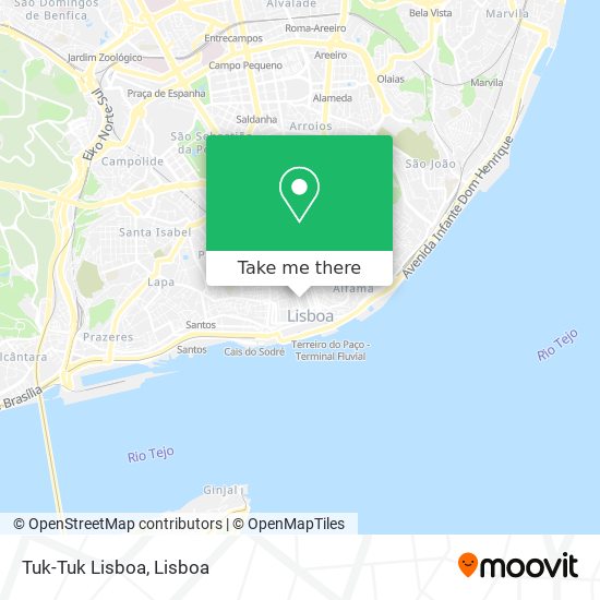 Tuk-Tuk Lisboa map