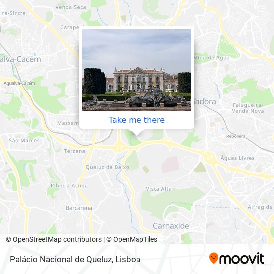 Palácio Nacional de Queluz map