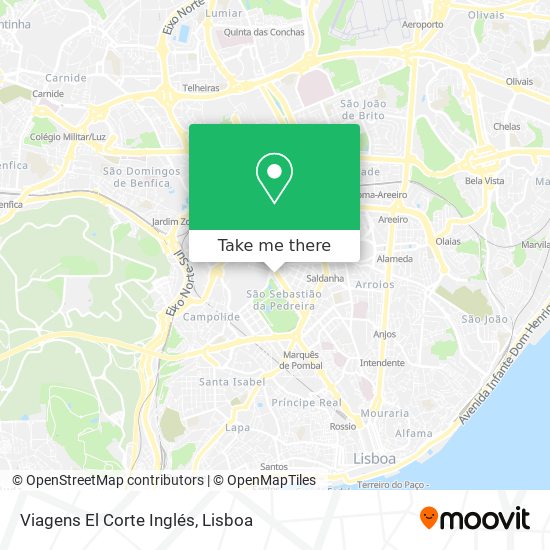 Viagens El Corte Inglés map