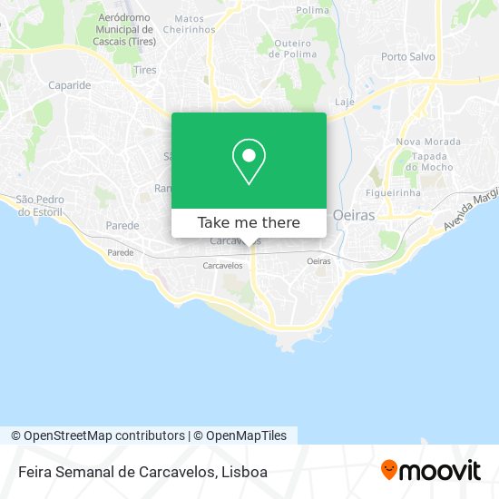 Feira Semanal de Carcavelos mapa