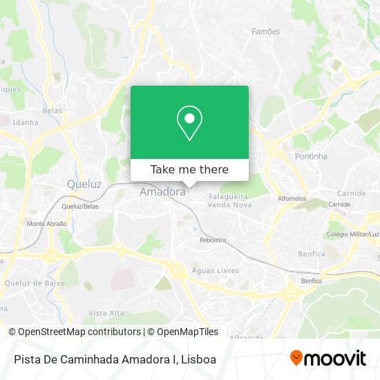 Pista De Caminhada Amadora I mapa