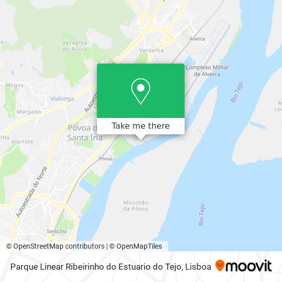 Parque Linear Ribeirinho do Estuario do Tejo map