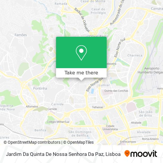 Jardim Da Quinta De Nossa Senhora Da Paz map