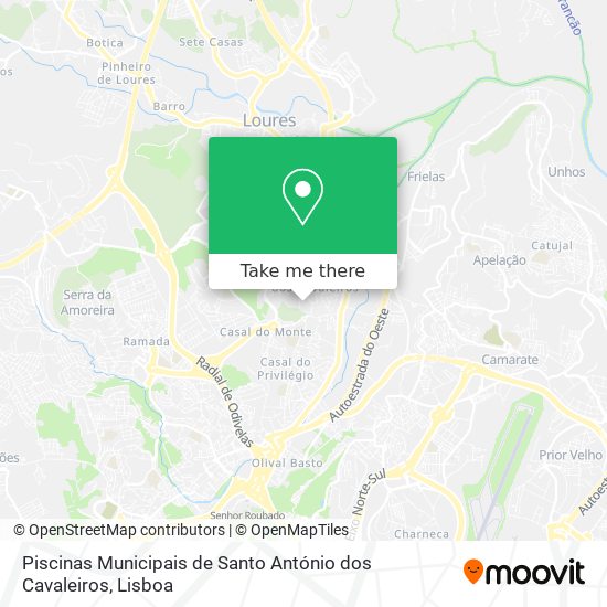 Piscinas Municipais de Santo António dos Cavaleiros map
