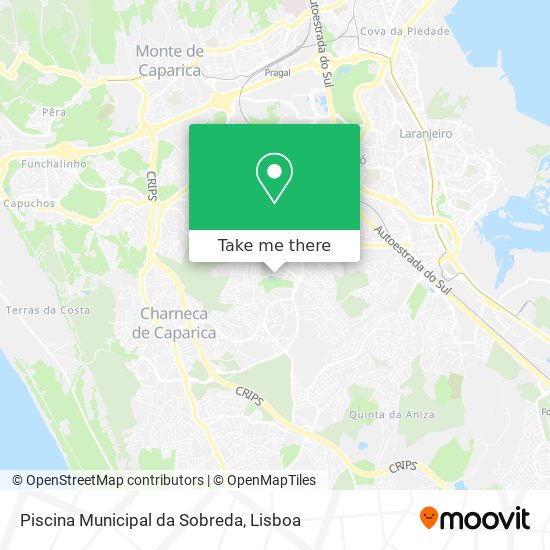 Piscina Municipal da Sobreda map